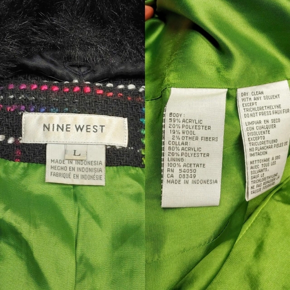 2000s rainbow tweed duster coat - Picture 6 of 8